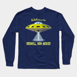 UFO - Welcome to Roswell, New Mexico - funny aliens extraterrestrials Long Sleeve T-Shirt